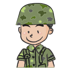 [LINEスタンプ] little soldier cute cuteの画像（メイン）