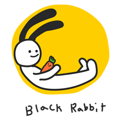 [LINEスタンプ] Hi！ Black Rabbit