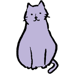 [LINEスタンプ] cat posture blues