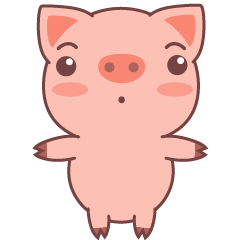 [LINEスタンプ] Cute litte pig ！