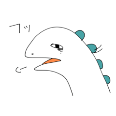 [LINEスタンプ] 目が死んでる恐竜たち