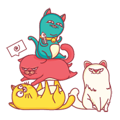 [LINEスタンプ] Mean Cats