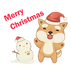 [LINEスタンプ] Shiba Inu Little Butt 7-Merry Christmas