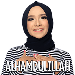 [LINEスタンプ] The Monochrome Hijab Style Enthusiastの画像（メイン）
