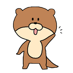 [LINEスタンプ] かわうそちゃんの日常