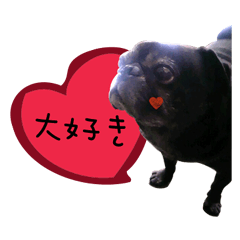 [LINEスタンプ] 7 pugs and ete