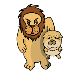 [LINEスタンプ] THE LION AND HIS BUDDY