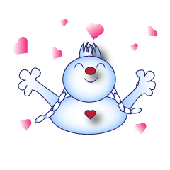 [LINEスタンプ] Snowman's Valentine