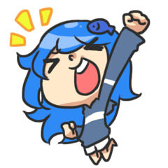 [LINEスタンプ] Foolish Blue Fish