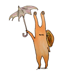 [LINEスタンプ] backpack snail