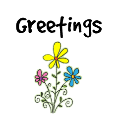 [LINEスタンプ] Greetings card with flower