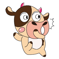 [LINEスタンプ] Introverted and Lovely Dairy Cow