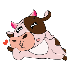 [LINEスタンプ] Lovely Dairy Cow in Kinky Time