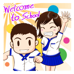 [LINEスタンプ] Welcome to School. (ENG)