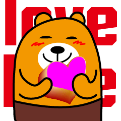 [LINEスタンプ] Liu-Lang Bear-LOVE Timeの画像（メイン）
