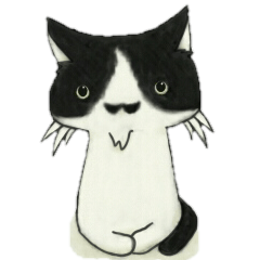 [LINEスタンプ] チョビひげ猫、モモ