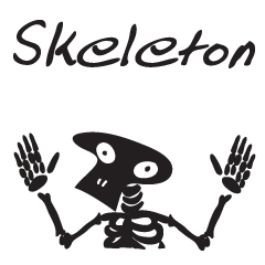 [LINEスタンプ] skeleton cute cute