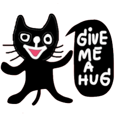 [LINEスタンプ] Meawmeaw, Black Cat in January (English)