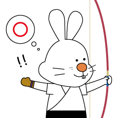 [LINEスタンプ] 表情が固いうさぎ 