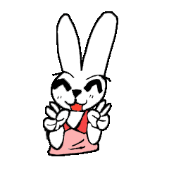 [LINEスタンプ] It's the rabbit cat