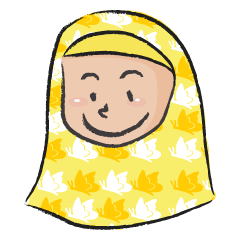 [LINEスタンプ] yellow scarf girl
