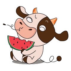 [LINEスタンプ] The Lovely Dairy Cow