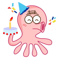 [LINEスタンプ] Mischievous and Lovely Pink Octopus