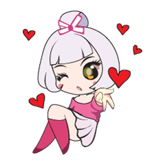 [LINEスタンプ] Pink Girl Specialの画像（メイン）