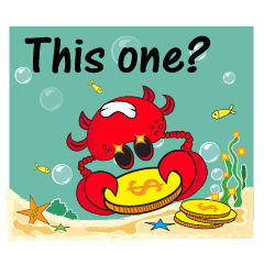 [LINEスタンプ] Mischievous Crabs in Red