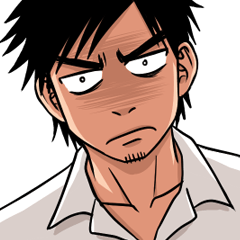 [LINEスタンプ] Tee, the serious guy