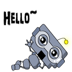 [LINEスタンプ] Rubby the robot