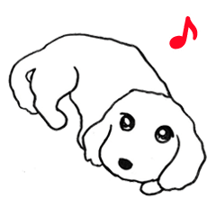 [LINEスタンプ] 白い犬・ジュニ