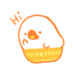 [LINEスタンプ] A plump duck