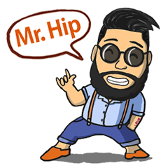 [LINEスタンプ] Mr. Hip : A Funny Hipster