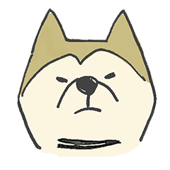 [LINEスタンプ] 表情ですべてを語る秋田犬スタンプ