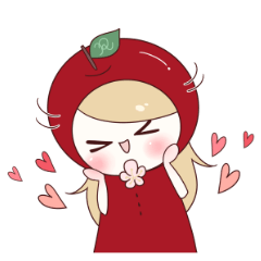[LINEスタンプ] りんごちゅん♥ChunChun-Sisters