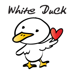 [LINEスタンプ] White Duck