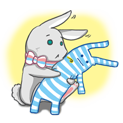 [LINEスタンプ] Puff Rabbit 2 ！！ Life Day