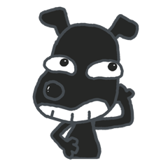 [LINEスタンプ] Black Dog Jason