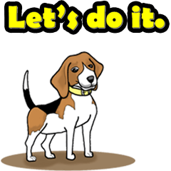 [LINEスタンプ] Enjoy Beagle(Beagle Animation)の画像（メイン）