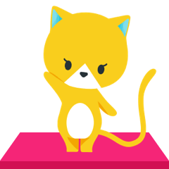 [LINEスタンプ] 腹筋するネコのゴホーニャ「イエロ」
