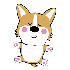 [LINEスタンプ] baby fat dog - corgi