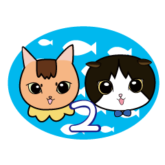 [LINEスタンプ] ちゃいろ と しろくろのねこ2