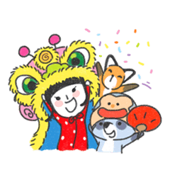 [LINEスタンプ] Chinese new year With mei and friends