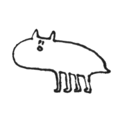 [LINEスタンプ] ふかくかんがえないものたち