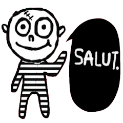 [LINEスタンプ] Atom - Salut (French)