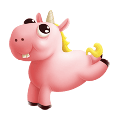 [LINEスタンプ] corny the unicorn