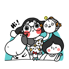 [LINEスタンプ] Daily Life of Brainless Friends