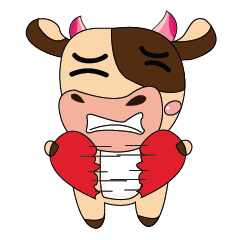 [LINEスタンプ] Love of an Funny Dairy Cow