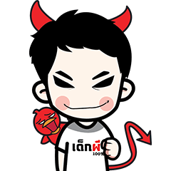 [LINEスタンプ] Red devil fan